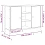 Aparador madera de ingeniería roble ahumado 100x35x70 cm de , Aparadores - Ref: Foro24-835516, Precio: 81,07 €, Descuento: %