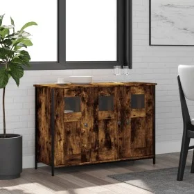 Smoked oak engineered wood sideboard 100x35x70 cm by , Sideboards - Ref: Foro24-835521, Price: 96,59 €, Discount: %