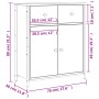 Aparador de madera de ingeniería marrón roble 70x30x80 cm de , Aparadores - Ref: Foro24-835528, Precio: 77,40 €, Descuento: %