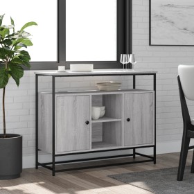 Sonoma graues Sideboard aus Holzwerkstoff, 100 x 35 x 80 cm von , Sideboards - Ref: Foro24-835542, Preis: 101,48 €, Rabatt: %