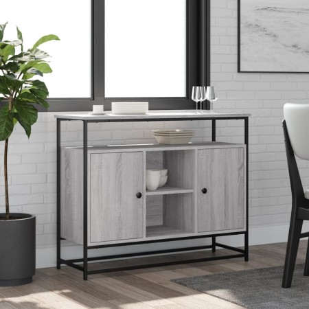 Sonoma graues Sideboard aus Holzwerkstoff, 100 x 35 x 80 cm von , Sideboards - Ref: Foro24-835542, Preis: 101,48 €, Rabatt: %