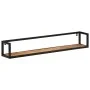 Estantes de pared 2 uds madera maciza mango hierro 110x17x17 cm de , Estantes y estanterías - Ref: Foro24-353792, Precio: 90,...