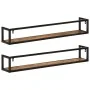 Estantes de pared 2 uds madera maciza mango hierro 110x17x17 cm de , Estantes y estanterías - Ref: Foro24-353792, Precio: 90,...