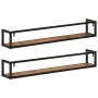 Wandregale 2 Stück Massivholz Mango Eisen 110x17x17 cm von , Regale und Regale - Ref: Foro24-353792, Preis: 92,12 €, Rabatt: %
