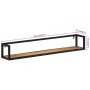 Wandregale 2 Stück Massivholz Mango Eisen 110x17x17 cm von , Regale und Regale - Ref: Foro24-353792, Preis: 92,12 €, Rabatt: %