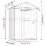 Garden shed anthracite galvanized steel 126x97.5x177 cm by , Sheds - Ref: Foro24-316235, Price: 143,92 €, Discount: %