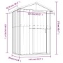 Gartenhaus aus anthrazitfarbenem, verzinktem Stahl, 126 x 97,5 x 177 cm von , Schuppen - Ref: Foro24-316235, Preis: 152,19 €,...
