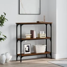 Mesa consola madera de ingeniería marrón roble 75x22,5x75 cm de , Mesas auxiliares - Ref: Foro24-834034, Precio: 44,24 €, Des...