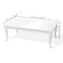Couchtisch 115x65x42 cm weiß mit Glanz von vidaXL, Couchtisch - Ref: Foro24-243381, Preis: 177,05 €, Rabatt: %