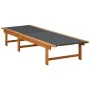 Lounger with table in solid acacia wood and textilene by vidaXL, Loungers - Ref: Foro24-41746, Price: 172,80 €, Discount: %