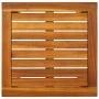 Tumbona con mesita de madera maciza de acacia y textilene de vidaXL, Tumbonas - Ref: Foro24-41746, Precio: 173,31 €, Descuent...