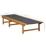 Lounger with table in solid acacia wood and textilene by vidaXL, Loungers - Ref: Foro24-41746, Price: 172,80 €, Discount: %