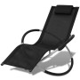 Tumbona geométrica de jardín acero negro y gris de vidaXL, Tumbonas - Ref: Foro24-42400, Precio: 104,33 €, Descuento: %