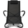 Tumbona geométrica de jardín acero negro y gris de vidaXL, Tumbonas - Ref: Foro24-42400, Precio: 104,33 €, Descuento: %
