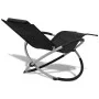 Tumbona geométrica de jardín acero negro y gris de vidaXL, Tumbonas - Ref: Foro24-42400, Precio: 96,76 €, Descuento: %