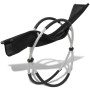 Tumbona geométrica de jardín acero negro y gris de vidaXL, Tumbonas - Ref: Foro24-42400, Precio: 104,33 €, Descuento: %