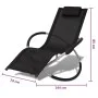 Tumbona geométrica de jardín acero negro y gris de vidaXL, Tumbonas - Ref: Foro24-42400, Precio: 96,76 €, Descuento: %