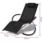 Tumbona geométrica de jardín acero negro y gris de vidaXL, Tumbonas - Ref: Foro24-42400, Precio: 104,33 €, Descuento: %