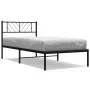 Bettgestell mit schwarzem Metallkopfteil 80x200 cm von , Betten und Lattenroste - Ref: Foro24-372170, Preis: 59,99 €, Rabatt: %