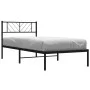 Bettgestell mit schwarzem Metallkopfteil 80x200 cm von , Betten und Lattenroste - Ref: Foro24-372170, Preis: 59,99 €, Rabatt: %