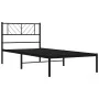 Bettgestell mit schwarzem Metallkopfteil 80x200 cm von , Betten und Lattenroste - Ref: Foro24-372170, Preis: 59,99 €, Rabatt: %