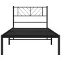 Bettgestell mit schwarzem Metallkopfteil 80x200 cm von , Betten und Lattenroste - Ref: Foro24-372170, Preis: 59,99 €, Rabatt: %