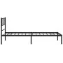 Bettgestell mit schwarzem Metallkopfteil 80x200 cm von , Betten und Lattenroste - Ref: Foro24-372170, Preis: 59,99 €, Rabatt: %