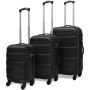 Juego de maletas trolley rígidas 3 piezas negro 45,5/55/66 cm by vidaXL, Suitcases - Ref: Foro24-91141, Price: 99,27 €, Disco...