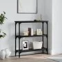 Black engineered wood console table 75x22.5x75 cm by , Side tables - Ref: Foro24-834030, Price: 43,58 €, Discount: %