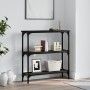 Schwarzer Konsolentisch aus Holzwerkstoff, 75 x 22,5 x 75 cm von , Seitentische - Ref: Foro24-834030, Preis: 44,09 €, Rabatt: %