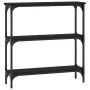Black engineered wood console table 75x22.5x75 cm by , Side tables - Ref: Foro24-834030, Price: 43,58 €, Discount: %
