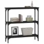 Black engineered wood console table 75x22.5x75 cm by , Side tables - Ref: Foro24-834030, Price: 43,58 €, Discount: %