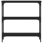 Black engineered wood console table 75x22.5x75 cm by , Side tables - Ref: Foro24-834030, Price: 43,58 €, Discount: %