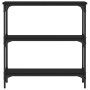 Schwarzer Konsolentisch aus Holzwerkstoff, 75 x 22,5 x 75 cm von , Seitentische - Ref: Foro24-834030, Preis: 44,09 €, Rabatt: %