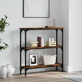 Smoked oak engineered wood console table 75x22.5x75 cm by , Side tables - Ref: Foro24-834032, Price: 41,09 €, Discount: %