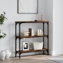 Konsolentisch aus geräuchertem Eichenholzwerkstoff, 75 x 22,5 x 75 cm von , Seitentische - Ref: Foro24-834032, Preis: 41,52 €...