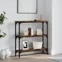 Smoked oak engineered wood console table 75x22.5x75 cm by , Side tables - Ref: Foro24-834032, Price: 41,09 €, Discount: %