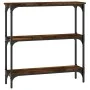 Smoked oak engineered wood console table 75x22.5x75 cm by , Side tables - Ref: Foro24-834032, Price: 41,09 €, Discount: %