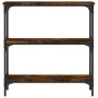 Konsolentisch aus geräuchertem Eichenholzwerkstoff, 75 x 22,5 x 75 cm von , Seitentische - Ref: Foro24-834032, Preis: 41,52 €...