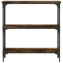 Smoked oak engineered wood console table 75x22.5x75 cm by , Side tables - Ref: Foro24-834032, Price: 41,09 €, Discount: %