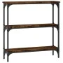 Smoked oak engineered wood console table 75x22.5x75 cm by , Side tables - Ref: Foro24-834032, Price: 41,09 €, Discount: %