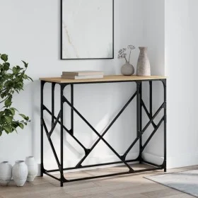 Sonoma oak engineered wood console table 100x40x80 cm by , Side tables - Ref: Foro24-834116, Price: 51,47 €, Discount: %