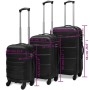 Juego de maletas trolley rígidas 3 piezas negro 45,5/55/66 cm by vidaXL, Suitcases - Ref: Foro24-91141, Price: 99,27 €, Disco...