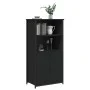 Tall black engineered wood sideboard 62x36x121.5 cm by , Sideboards - Ref: Foro24-834210, Price: 95,61 €, Discount: %