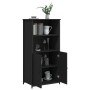 Hohes schwarzes Sideboard aus Holzwerkstoff, 62 x 36 x 121,5 cm von , Sideboards - Ref: Foro24-834210, Preis: 96,86 €, Rabatt: %
