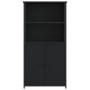 Hohes schwarzes Sideboard aus Holzwerkstoff, 62 x 36 x 121,5 cm von , Sideboards - Ref: Foro24-834210, Preis: 96,86 €, Rabatt: %