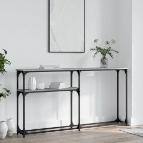 Sonoma gray engineered wood console table 145x22.5x75 cm by , Side tables - Ref: Foro24-834098, Price: 48,88 €, Discount: %