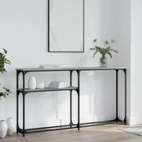 Sonoma gray engineered wood console table 145x22.5x75 cm by , Side tables - Ref: Foro24-834098, Price: 48,27 €, Discount: %