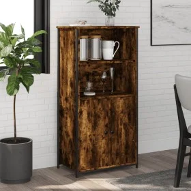 Hohes Sideboard aus geräuchertem Eichensperrholz, 62 x 36 x 121,5 cm von , Sideboards - Ref: Foro24-834212, Preis: 80,10 €, R...