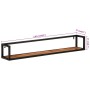 Wall shelves 2 pcs solid wood mango iron 110x17x17 cm by , Shelves and shelves - Ref: Foro24-353794, Price: 89,12 €, Discount: %